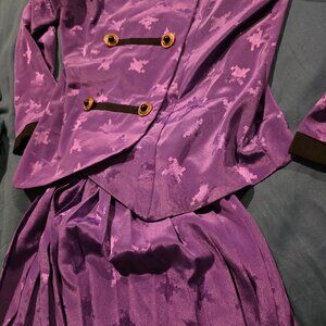 Andrea Gayle Purple Skirt Set with Black accents.
